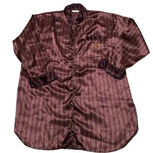 Vintage Victoria secret gold label Elegant Striped sleep shirt Shirt